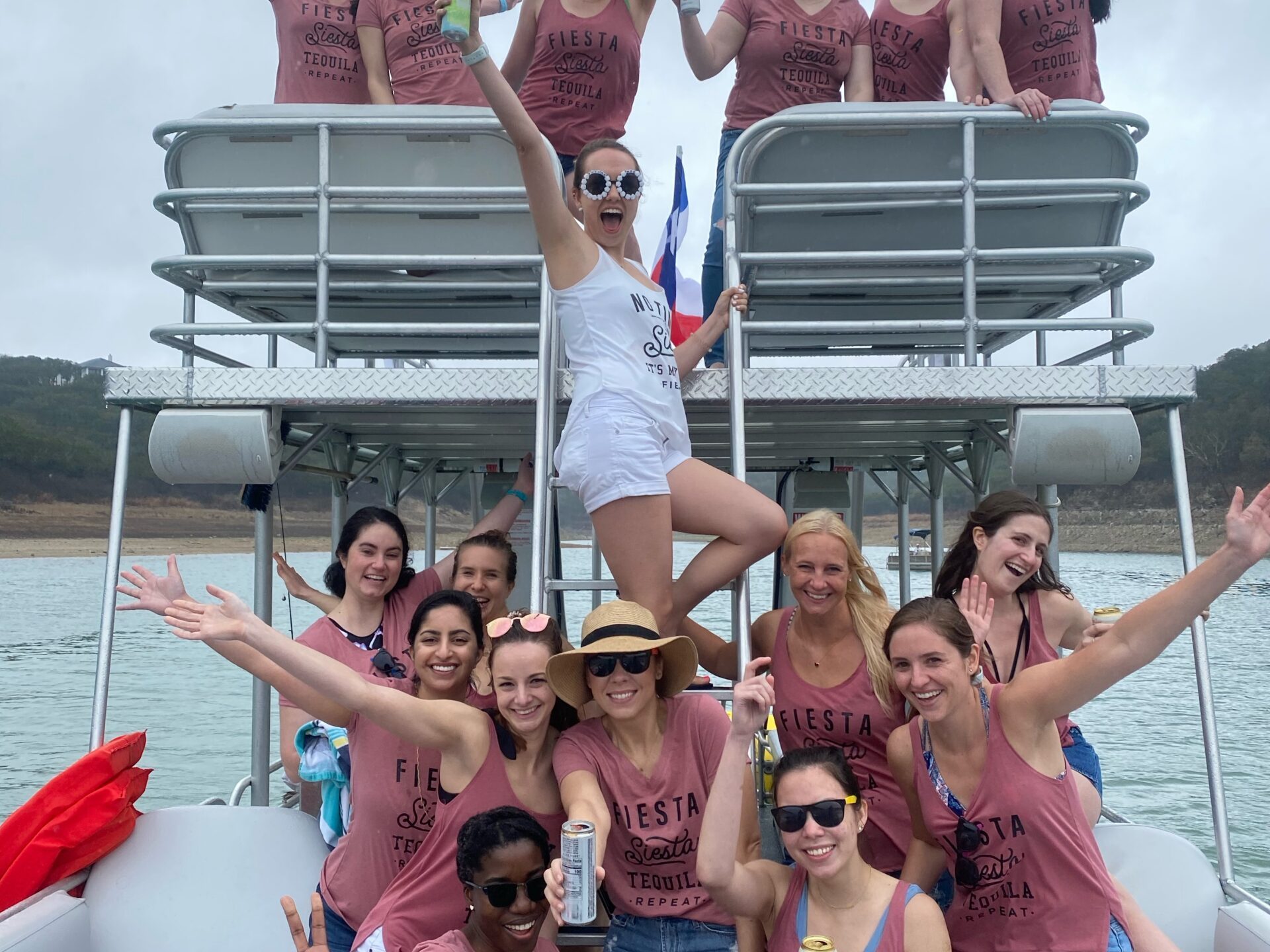 a group of people posing for the camera