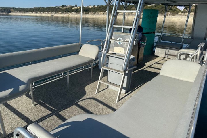 a boat that is sitting on a chair