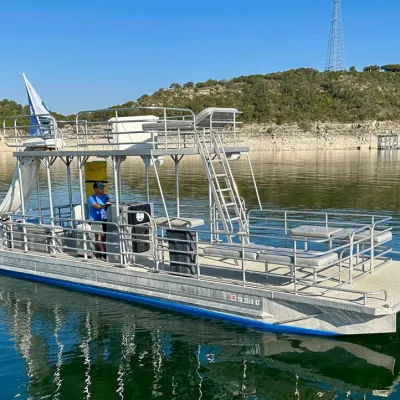 a small boat in a body of water