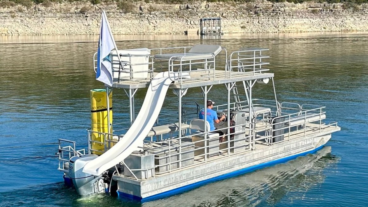 a small boat in a body of water