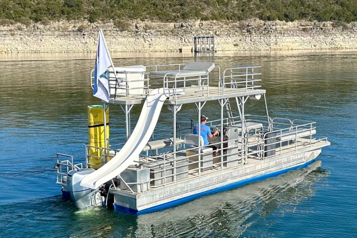 a small boat in a body of water