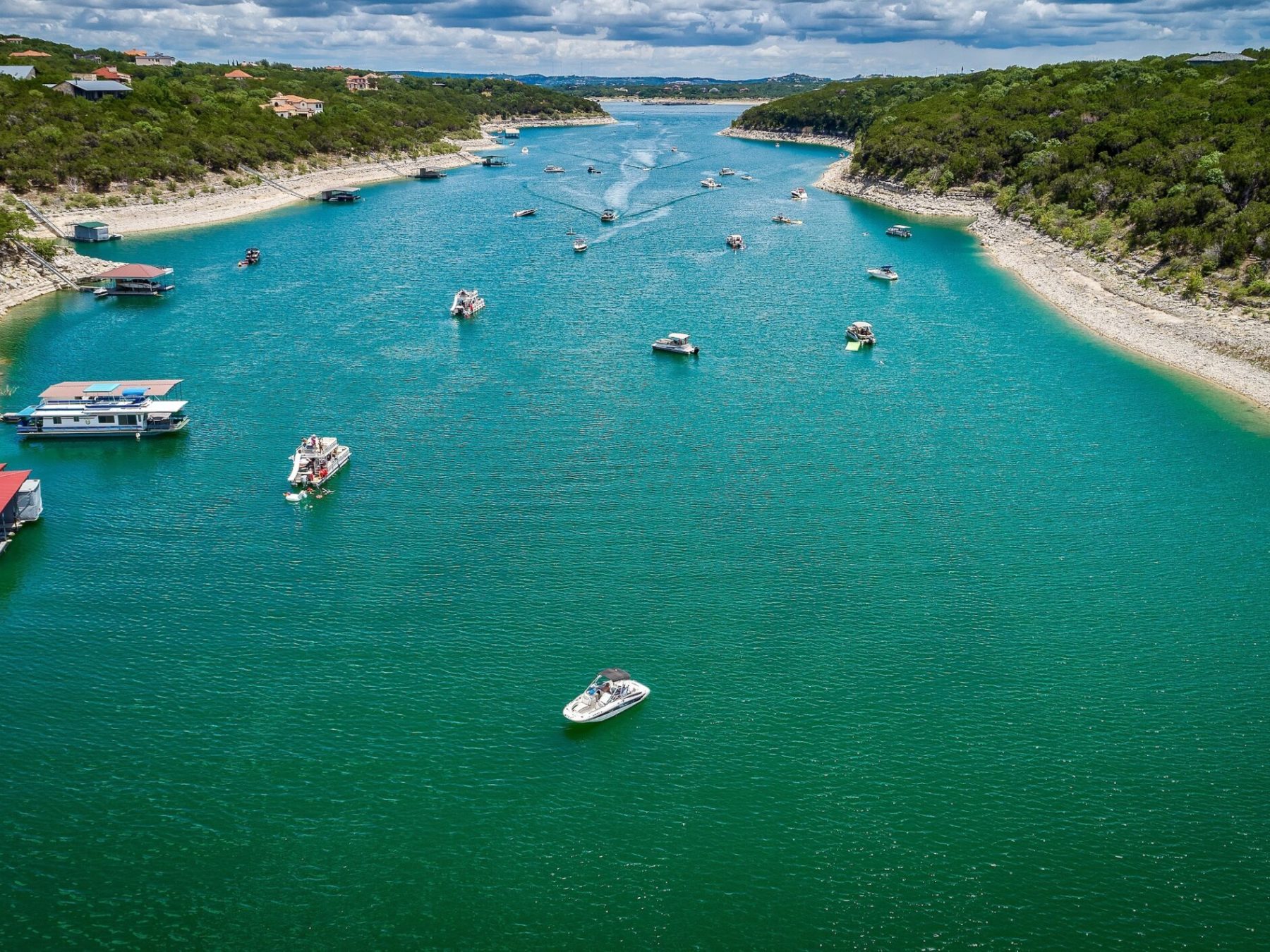a group of people swimming in a body of water
