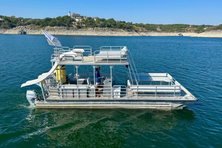 a small boat in a body of water