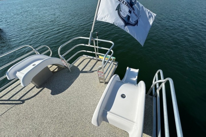 a small boat in a body of water