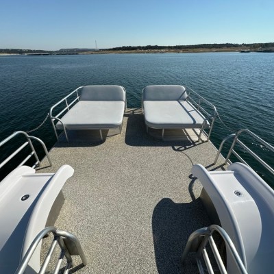 a boat parked next to a body of water