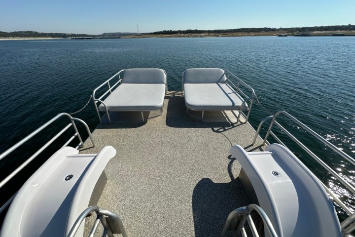 a boat parked next to a body of water