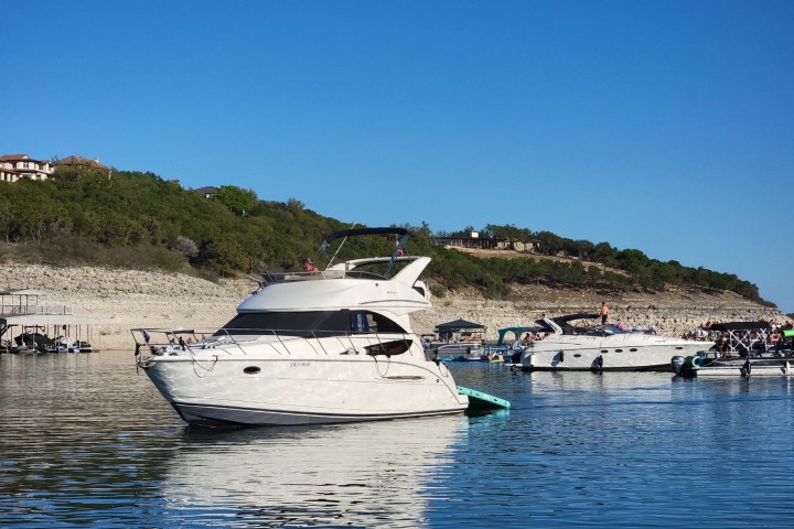 a small boat in a body of water