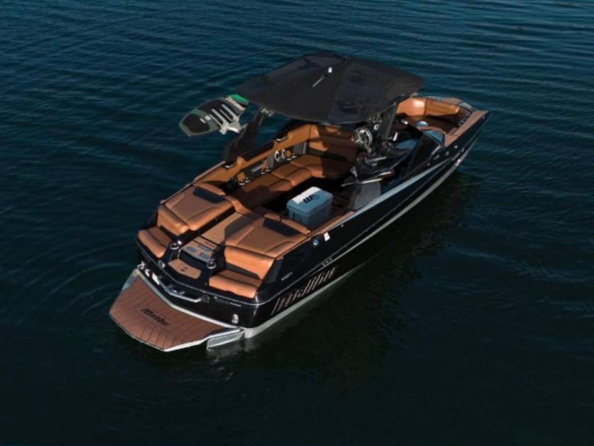 a small boat in a body of water